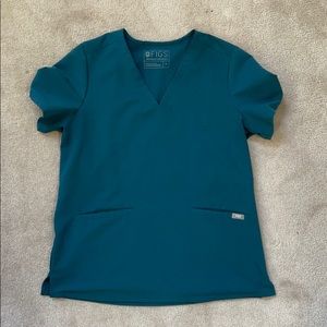 Figs Women’s Casma Scrub Top - Caribbean Blue